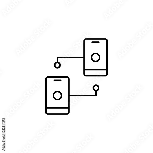peer to peer, block chain icon. Element of block chain icon for mobile concept and web apps. Thin line peer to peer, block chain icon can be used for web and mobile