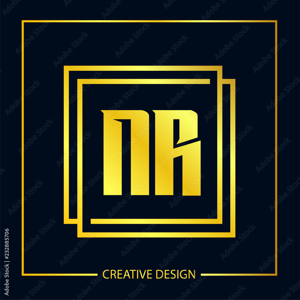 Initial Letter NR Logo Template Design
