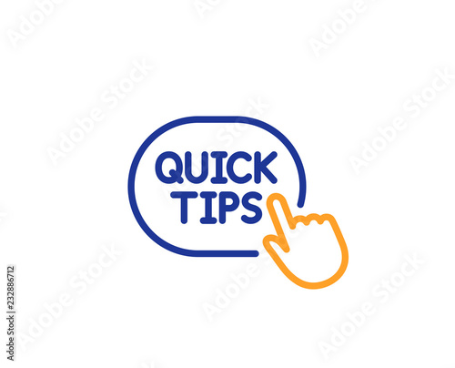 Quick tips click line icon