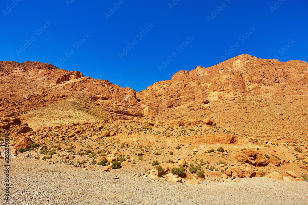 Todgha Gorge or Gorges du Toudra is a canyon in High Atlas Mountains near the town of Tinerhir