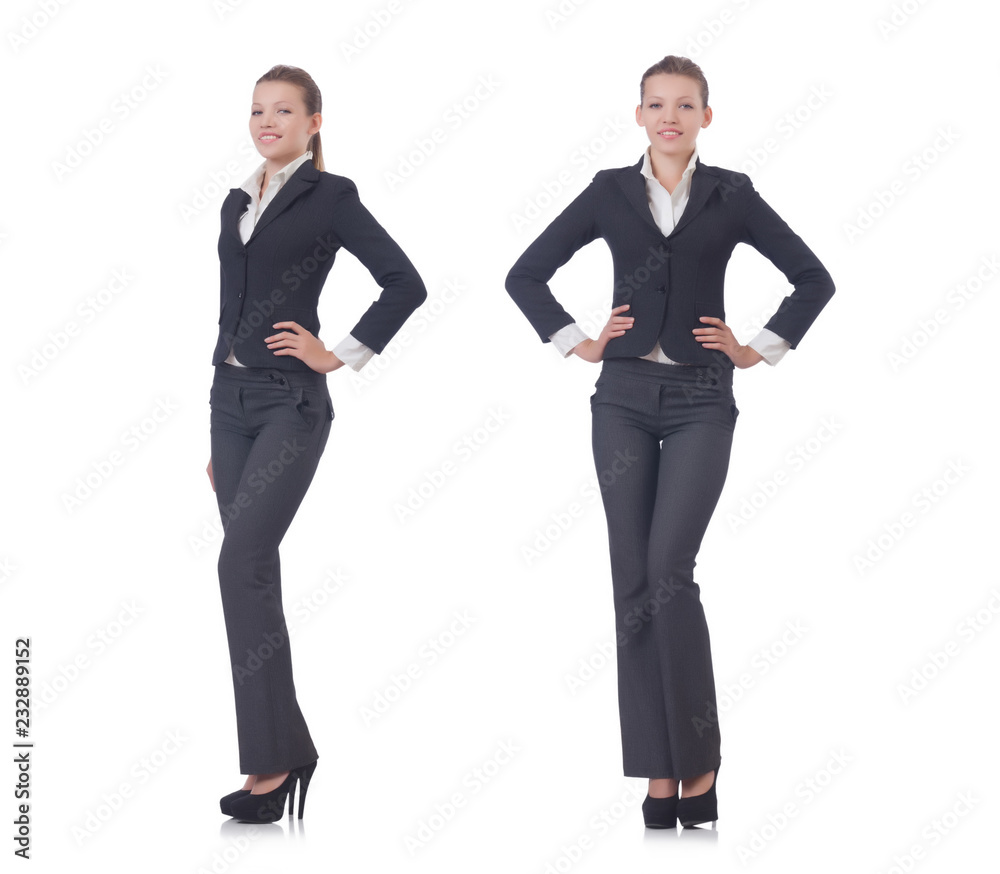 Businesswoman isolated on the white Businesswoman isolated on the white