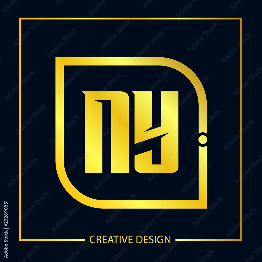 Initial Letter NY Logo Template Design Initial Letter NY Logo Template Design