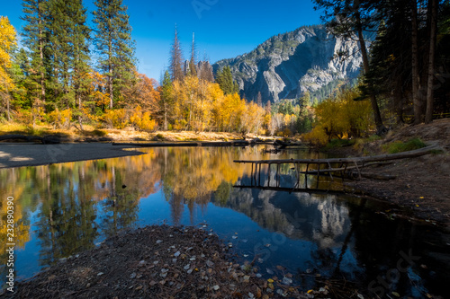 Merced River and Yosemite in Fall
