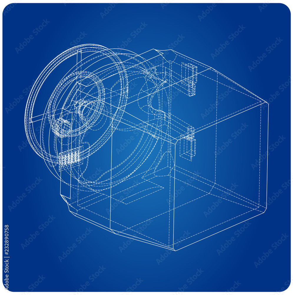 3d model of the safe on a blue 3d model of the safe on a blue