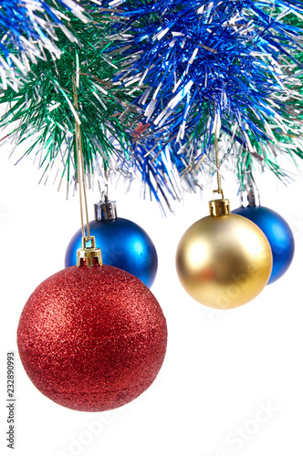 Christmas ornaments on white background. Christmas decoration. Christmas ball. Christmas backgrounds.