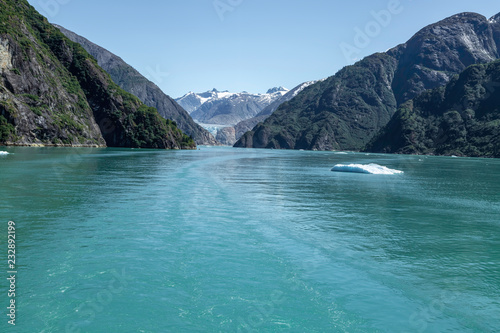 Glacier in mountains photo