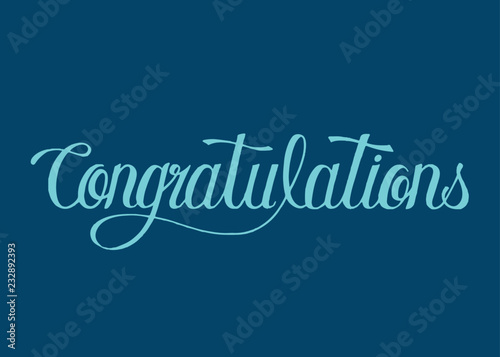 Congratulations word typography design illustration