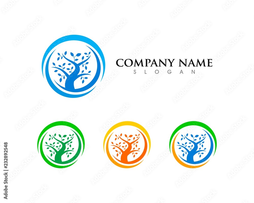 Tree, Plant, Forest, Rehabilitation Logo Template