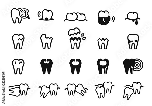 General toothache icon. teeth protection care concept. Problem in oral.