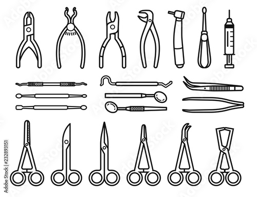 General dental and a little Surgical instruments Tools.