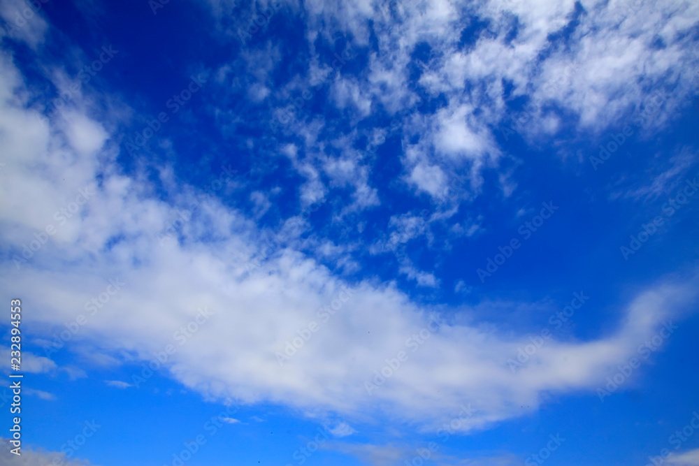 blue sky and white clouds