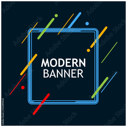 Modern abstract rectangular and lines composition background