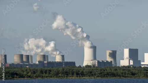 coal power station pollution, timelapse