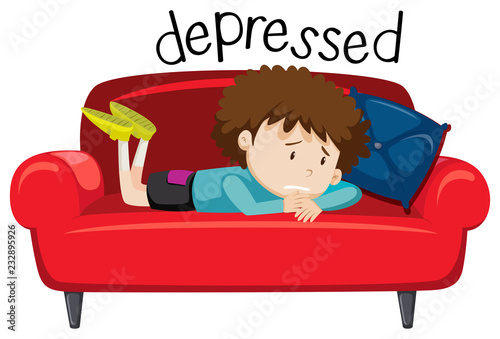 English vocabulary word of depressed