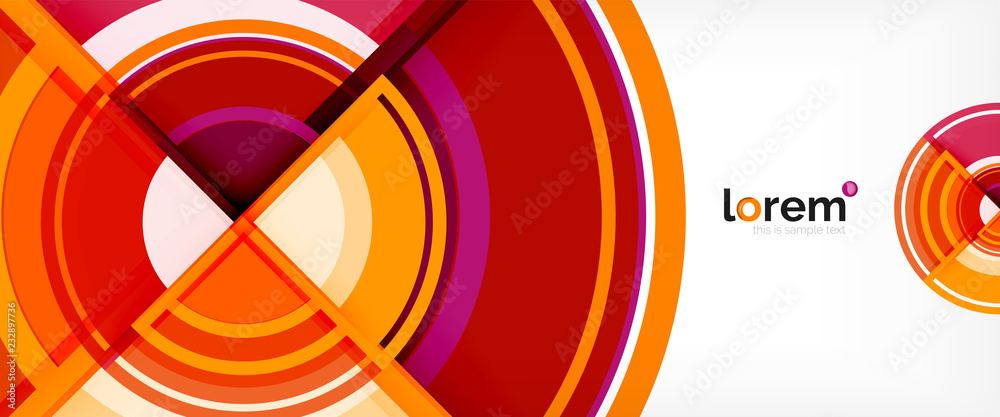 Obraz premium Circle abstract background, geometric modern design template