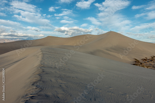 Wind sculpted sand to form the intriguing Mesquite Sand Dunes, Death Valley National Park, California