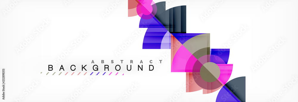 Triangles and circle geometric background Triangles and circle geometric background