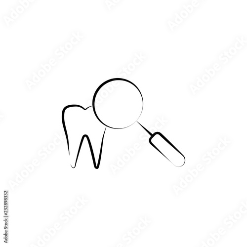 dental veneers icon. Element of dantist for mobile concept and web apps illustration. Hand drawn icon for website design and development, app development