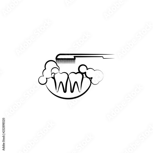 wash, tooth icon. Element of dantist for mobile concept and web apps illustration. Hand drawn icon for website design and development, app development