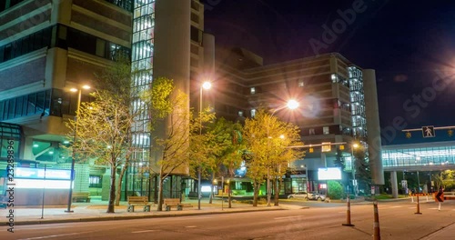 Hyperlapse Of City Street At Night