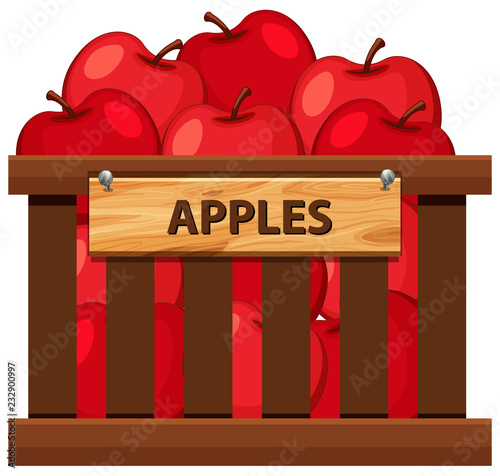 A crate of apples