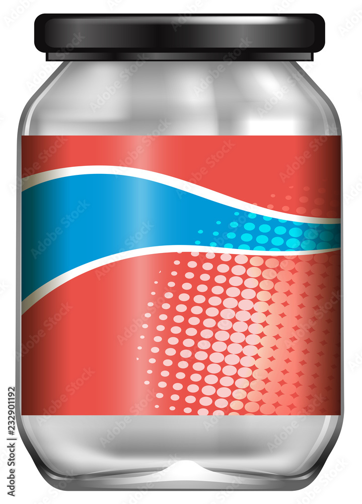 A jar with label design A jar with label design