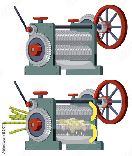 Sugar cane extractor machine