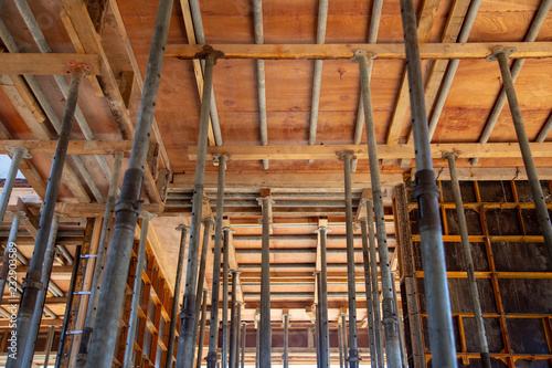 Concrete house construction site