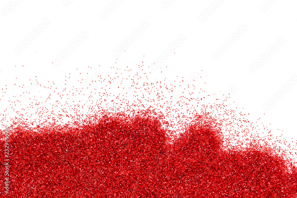 Red glitter texture on white background. Copy space Stock Photo | Adobe ...