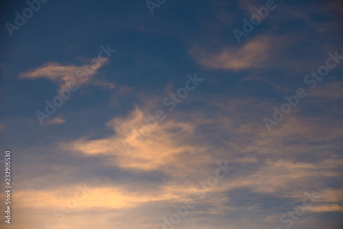 Fototapeta Naklejka Na Ścianę i Meble -  Civil twilight Sky with Clouds