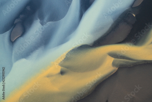 Abstract pattern of Icelandic landscape