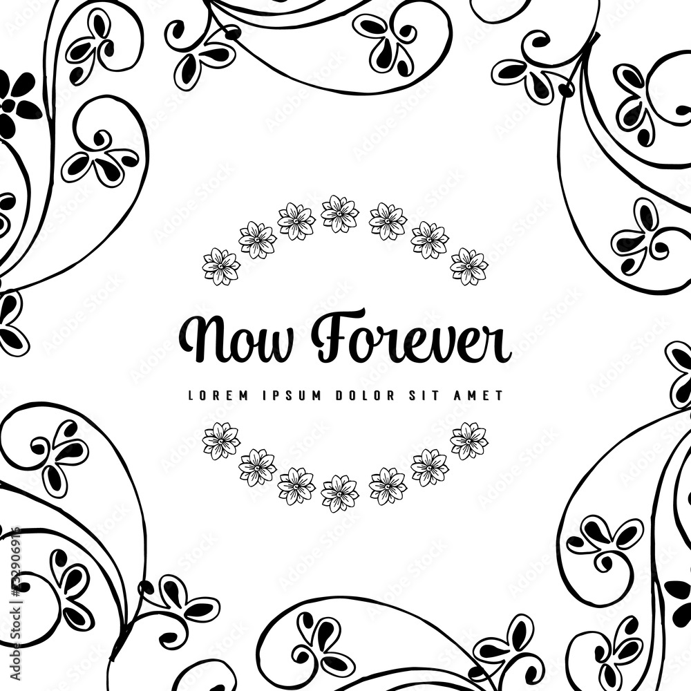 Elegant frame with decorative flower vector collection