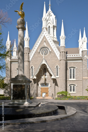 Mormon assembly hall church Salt Lake city.