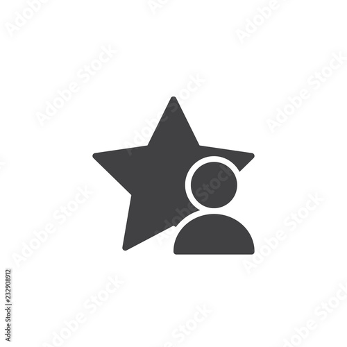 User rating star vector icon. filled flat sign for mobile concept and web design. Favorite member simple solid icon. Symbol, logo illustration. Pixel perfect vector graphics