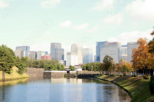 Cityscape of Otemachi  Tokyo. Near of Imperial Palace.