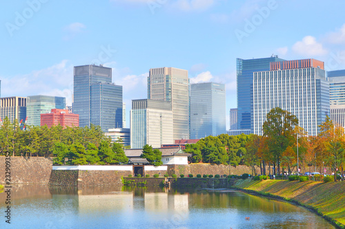 Cityscape of Otemachi, Tokyo. Near of Imperial Palace.