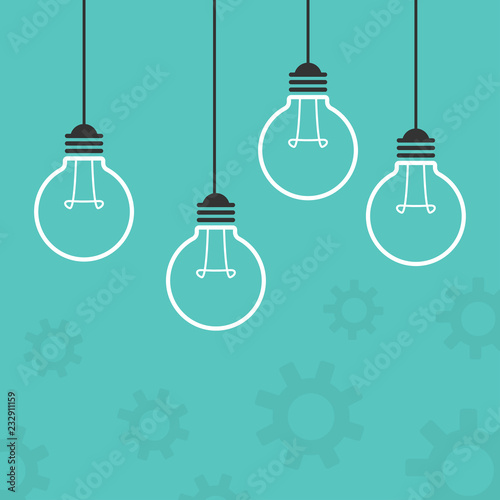 Light bulb. Creative idea concept vector
