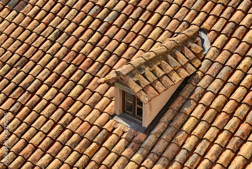 Tiled roof texture.