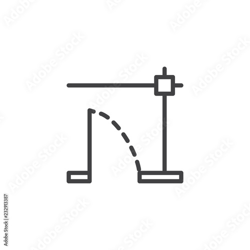 House plan blueprint outline icon. linear style sign for mobile concept and web design. Architecture project simple line vector icon. Symbol, logo illustration. Pixel perfect vector graphics