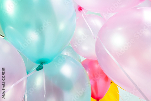 celebration balloons on white background 