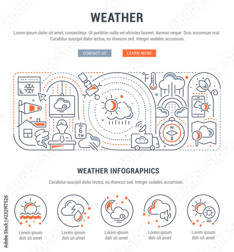 Linear Banner of Weather.