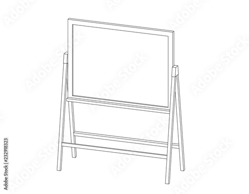 Empty chalkboard. Vector ou...