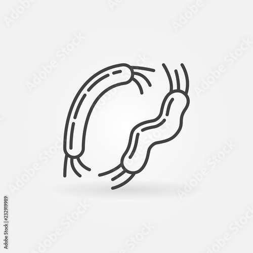 Pathogen vector concept virology icon in thin line style
