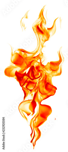 magical fire ignition - burning red-orange hot flame - fiery elements isolated on a white background