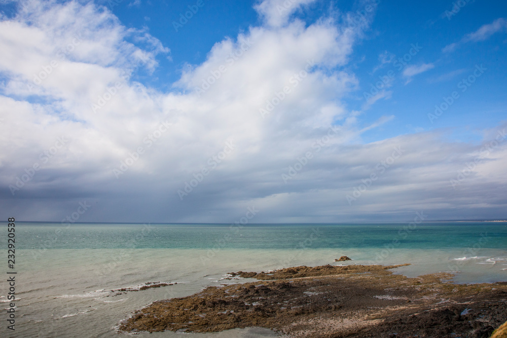 Coastline near Granville in Normandy France