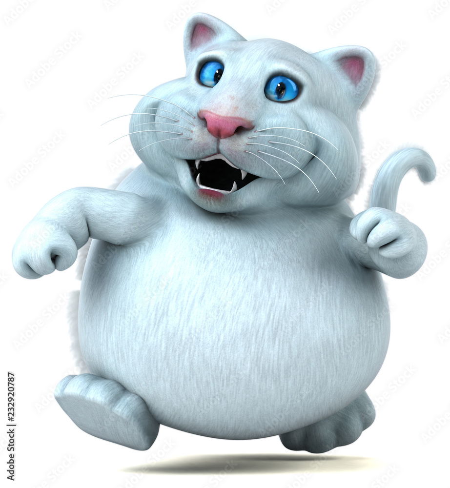 Obraz premium Fun cat - 3D Illustration