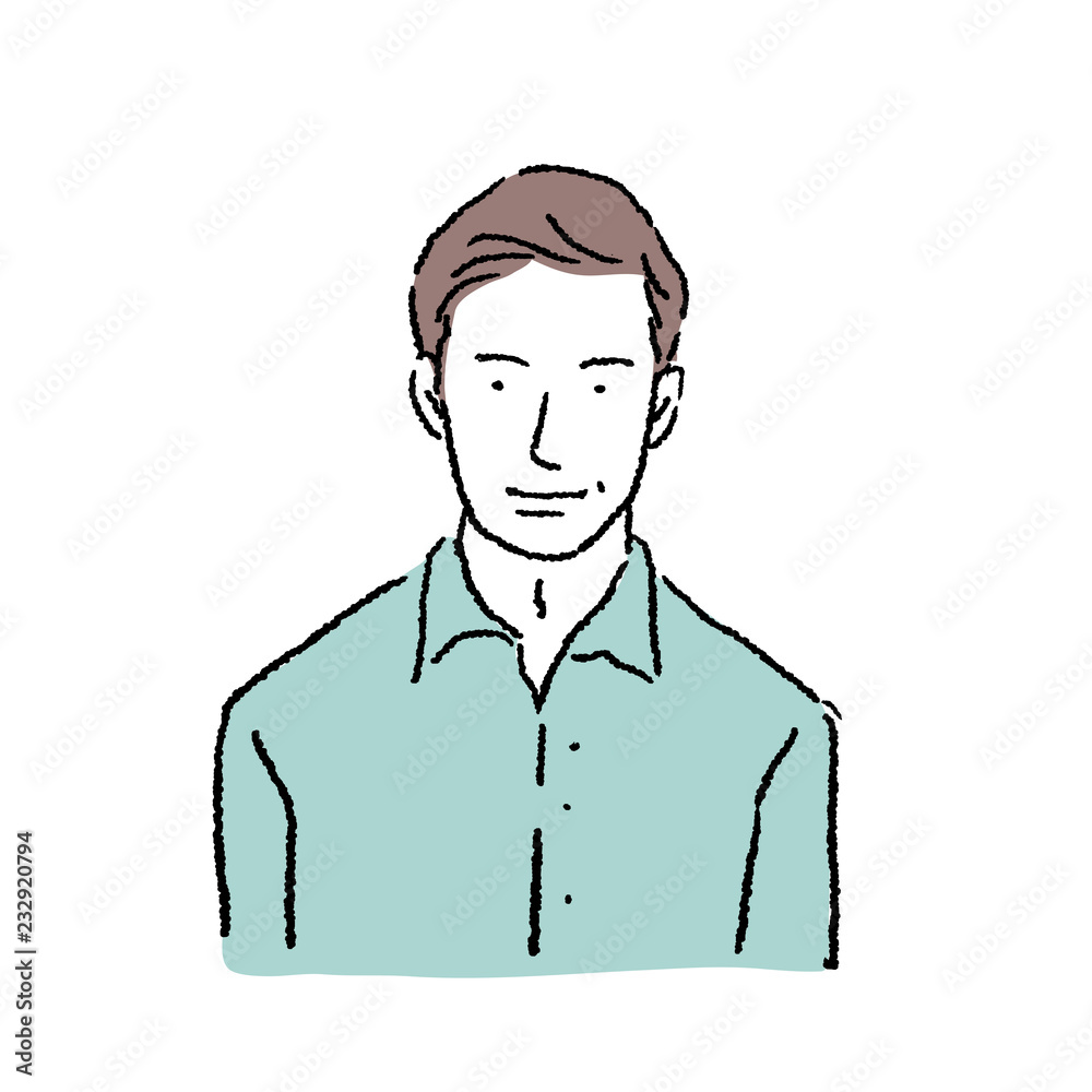 代男性人物上半身イラストstock Vector Adobe Stock