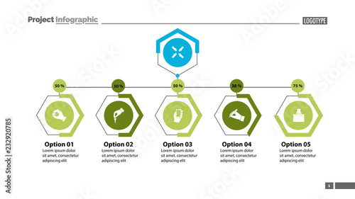 Four options under main point slide template. Business data. Graph, chart, design. Creative concept for infographic, report. Can be used for topics like marketing, workflow, management