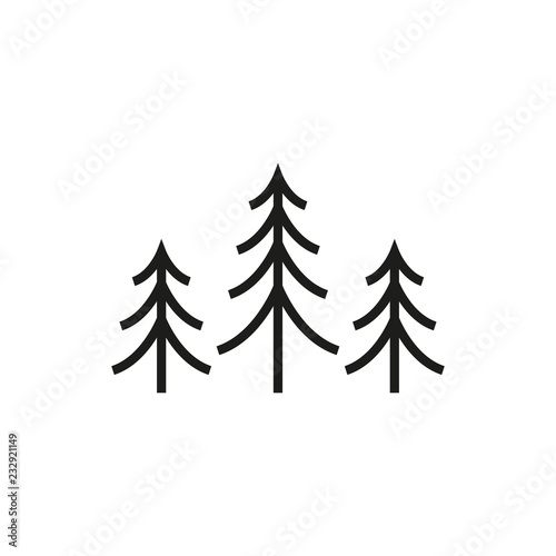 Tree icon. Fir symbol. Vector illustration.