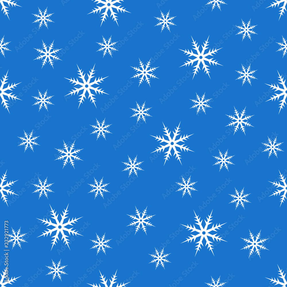 Snowflake seamless pattern. Christmas and winter background. Xmas print. Vector illustration. Snowflake seamless pattern. Christmas and winter background. Xmas print. Vector illustration.